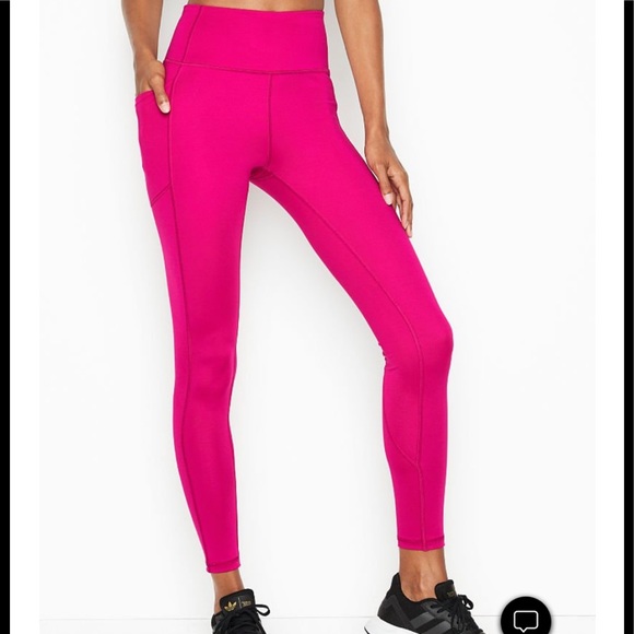 NWT Victoria’s Secret Essential Pocket Leggings in Fuchsia in Size 10 - Picture 2 of 7